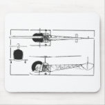 Bell 47 Helicopter Mouse Mats