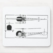 Bell 47 Helicopter mousepads