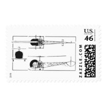 Bell 47 Helicopter Stamp