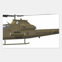 Bell AH-1G Cobra 1st Cav Rectangle Stickers