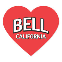 Bell California Heart Sticker