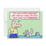 bell cat mouse mice custom invitations