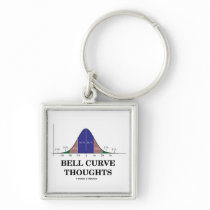 Bell Curve Thoughts (Normal Distribution Curve) Keychain