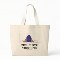 Bell Curve Thoughts (Statistics Attitude) Tote Bag