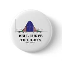 Bell Curve Thoughts (Statistics Attitude) buttons by wordsunwords Bell Curve Thoughts (Statistics Attitude) buttons