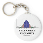Bell Curve Thoughts (Statistics Attitude) Keychains