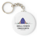 Bell Curve Thoughts (Statistics Attitude) Keychain