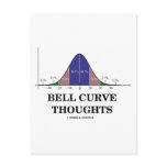Bell Curve Thoughts (Statistics Attitude) Postcards