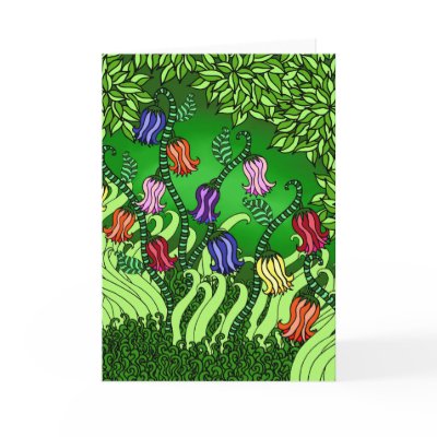 Bell Flowers Greeting Card by Psychedelightful