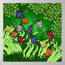 Bell Flowers Poster
