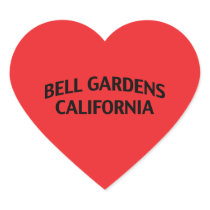 Bell Gardens California Heart Sticker