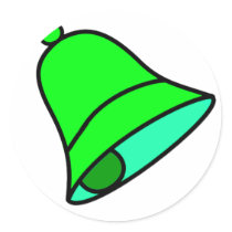 Bell Green Lt 45 deg The MUSEUM Zazzle Gifts Round Sticker