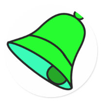 Bell Green Lt Left 45 deg The MUSEUM Zazzle Gifts Stickers