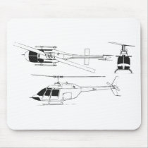 Bell Jet Ranger / TH- Mouse Mat