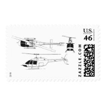 Bell Jet Ranger / TH- Postage Stamps