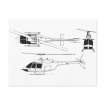 Bell Jet Ranger / TH- postcards