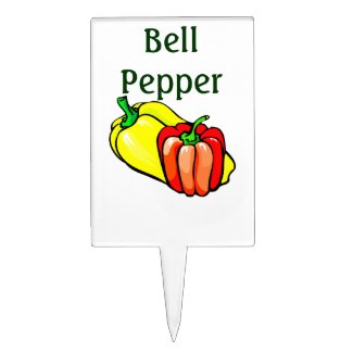 Bell pepper with picture for garden cake toppers