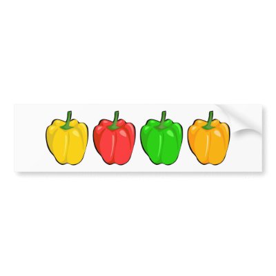 Bell Peppers Bumper Stickers by prawny