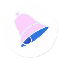 Bell Pink Lt Blue Inv 45 deg The MUSEUM Zazzle Gif Sticker