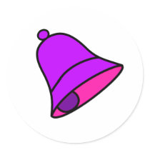 Bell Purple 45 deg The MUSEUM Zazzle Gifts Round Sticker