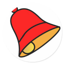 Bell Red 45 deg The MUSEUM Zazzle Gifts Sticker
