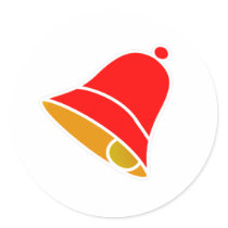 Bell Red Left Inv 45 deg The MUSEUM Zazzle Gifts Sticker