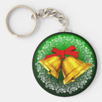 art, illustration, xms, christmas, merry-christmas, happy-holiday, gold, bell, graphic, design, snow, winter, card, christianity, funny, holiday-cards, christmas-cards, Keychain with custom graphic design