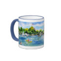 bell tower from the water panorama mugs by lesliezemsky bell tower from the water panorama mugs