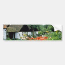 Bell Tower With Papaver Oriental Poppy bumper stickers
