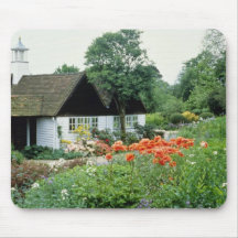 Bell Tower With Papaver Oriental Poppy Mouse Pad