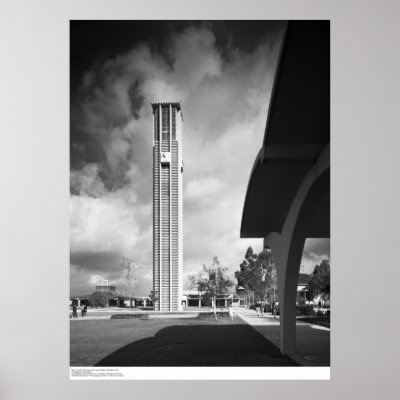 Bell Tower with the Arches at the Library Building Print by ucrcmp