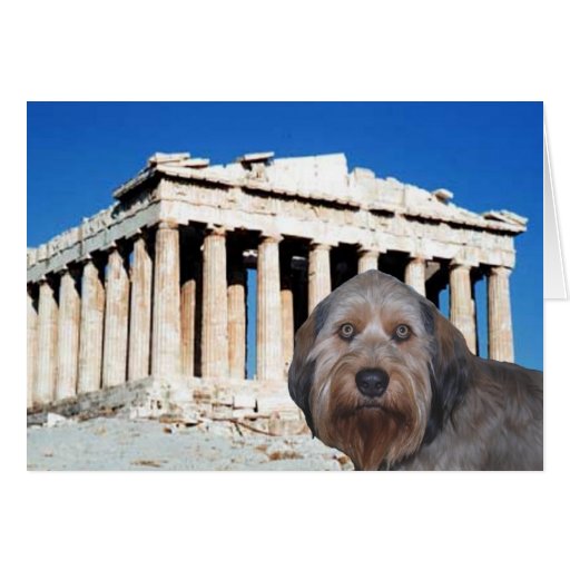 Bella at the Acropolis in Athens Greece Card
