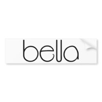 Bella black Bumper Sticker