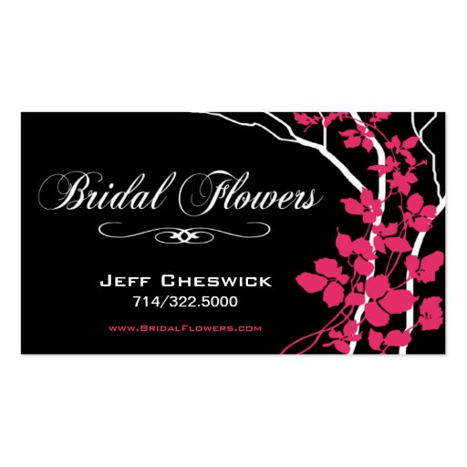 Bella Bridal Floral Arrangements Special Thanks Business Cards (front side)