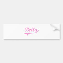 Bella Classic Style Name Bumper Stickers