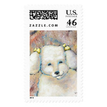 Bella is a Happy Dog - fun cute original art stamps