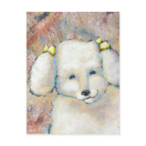 Bella is a Happy Dog - fun cute original art postcards
