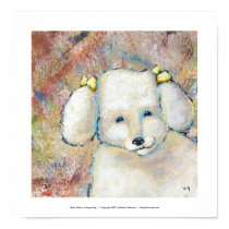 Bella is a Happy Dog - fun cute original art posters