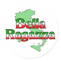 Bella Ragazza (Beautiful Italian Girl) stickers