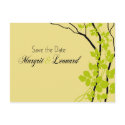 Bella Save the Date (maize/deep celery/black) postcards