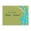 Bella Save the Date (sage/blue/white) postcards