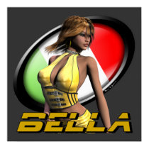 "Bella" Sexy Italian 3D Fantasy Pinup Girl Print!