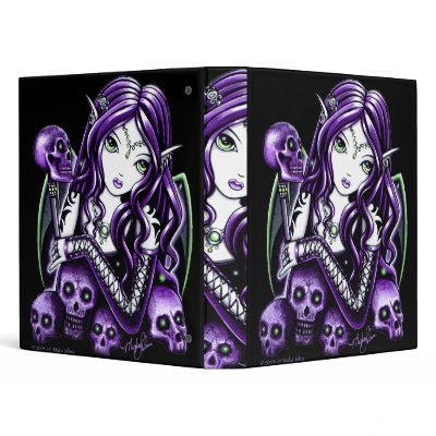 "Belladonna" Gothic Purple Skull Faerie Binder by mykajelina