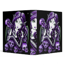 "Belladonna" Gothic Purple Skull Faerie Binder