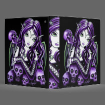 "Belladonna" Gothic Purple Skull Faerie Binder