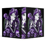 "Belladonna" Gothic Purple Skull Faerie Binder