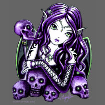 "Belladonna" Gothic Purple Skull Faerie Tank Top t-shirts