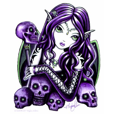 "Belladonna" Gothic Purple Skull Faerie Tank Top by mykajelina