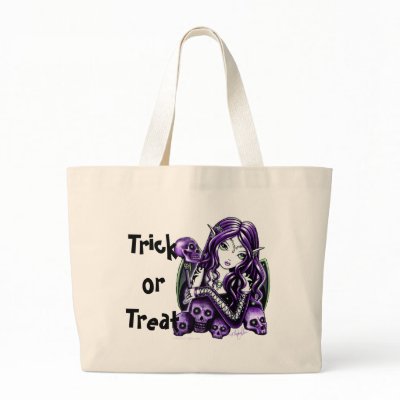Belladonna Purple Fae Halloween Trick or Treat Bag by mykajelina