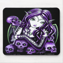 Belladonna Purple Skull Fairy Mousepad